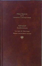 Seller image for La Casa de Matriona, Nunca cometemos errores for sale by Almacen de los Libros Olvidados