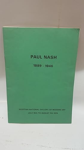 Bild des Verkufers fr Paul Nash 1889-1946 July 19th to August 11th 1974 Exhibition Catalgue zum Verkauf von Cambridge Rare Books