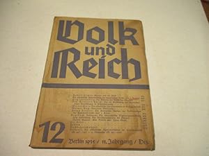 Image du vendeur pour Volk und Reich. Politische Monatshefte. mis en vente par Ottmar Mller