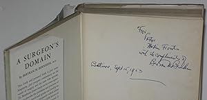 Bild des Verkufers fr A Surgeon s Domain. SIGNED BY BERTRAM BERNHEIM. zum Verkauf von Scientia Books, ABAA ILAB