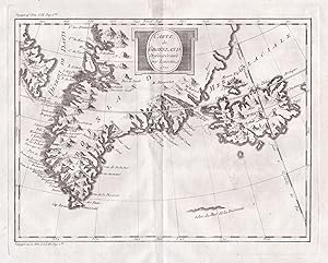 "Carte du Groenland" - Kalaallit Nunaat Grönland Greenland map Karte