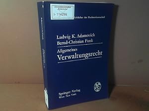 Bild des Verkufers fr Allgemeines Verwaltungsrecht. (= Springers Kurzlehrbcher der Rechtswissenschaft) zum Verkauf von Antiquariat Deinbacher