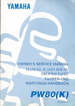 GENUINE YAMAHA PEEWEE PW80(K) WORKSHOP SERVICE REPAIR MANUAL 1997