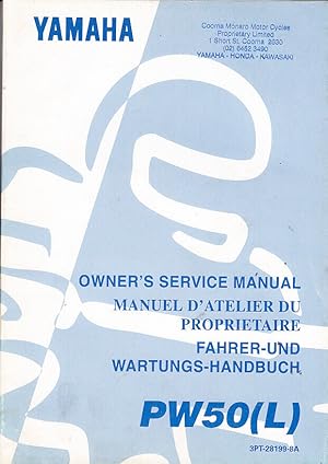GENUINE YAMAHA PEEWEE PW50(L) WORKSHOP SERVICE REPAIR MANUAL 1998