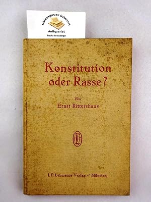 Bild des Verkufers fr Konstitution oder Rasse?. zum Verkauf von Chiemgauer Internet Antiquariat GbR