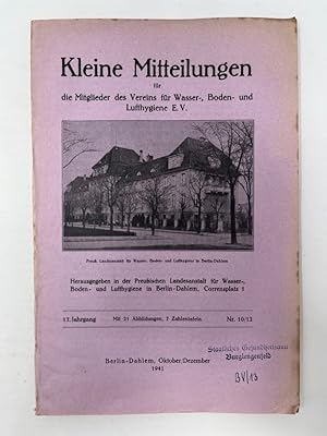 Kleine Mitteilungen für die Mitglieder des Vereins für Wasser-,Boden- und Lufthygiene e.V. 17. Ja...