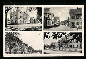 Ansichtskarte Winden /Pfalz, Bahnhof, Steinweilerstrasse, Hauptstrasse