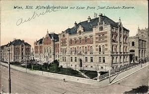 Ansichtskarte / Postkarte Wien XIII. Hietzing, Hütteldorferstraße mit Kaiser Franz Josef-Landwehr...