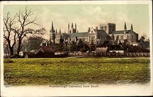 Ansichtskarte / Postkarte Peterborough Cambridgeshire England, Cathedral, from South