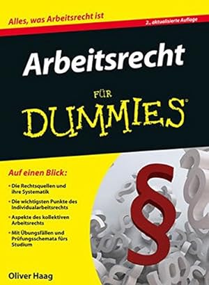 Seller image for Arbeitsrecht fr Dummies for sale by Gabis Bcherlager