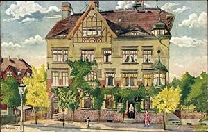 Künstler Ansichtskarte / Postkarte Rahnfeld, A., Steinpleis Werdau in Sachsen, Cafe Scharf
