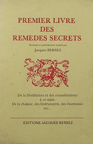 Seller image for Premier livre des Remdes Secrets for sale by Bouquinerie L'Ivre Livre