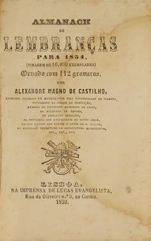 ALMANACH DE LEMBRANÇAS PARA 1854.