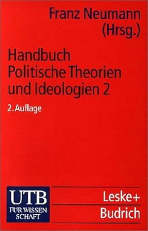 Bild des Verkufers fr Handbuch Politische Theorien und Ideologien, Band 2 zum Verkauf von CSG Onlinebuch GMBH