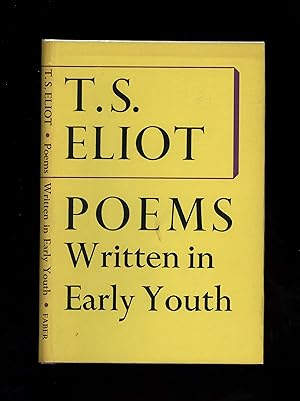 Seller image for POEMS WRITTEN IN EARLY YOUTH (1/1) for sale by Orlando Booksellers