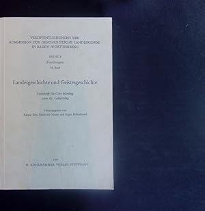 Seller image for Landesgeschichte und Geistesgeschichte. Festschrift fr Otto Herding zum 65. Geburtstag. for sale by Antiquariat Bookfarm