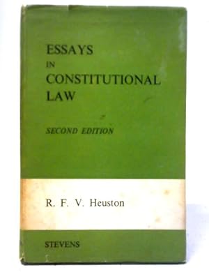 Image du vendeur pour Essays in Constitutional Law mis en vente par World of Rare Books