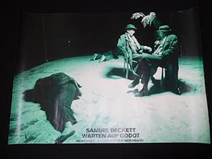 Original-Plakat Münchner Kammerspiele Werkraum 1983/84. WARTEN AUF GODOT von Samuel Beckett. Regi...