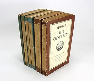 Seller image for Collection of Vintage Penguin and Pelican Paperbacks, 1949-1955: The Penguin Classics: Homer; The Iliad, A New translation by E.V. Rieu, 1951, 2nd impression; The Penguin Classics: Homer; The Odyssey, A New translation by E.V. Rieu, 1952, 5th impression; Pelican Books: The Romans, by R.H. Barrow, 1949, 1st edition; Pelican Books: The Greeks, by H.D.F. Kitto, 1952, 3rd impression; Pelican Books: The Hittites, by O.R. Gurny, 1952, 1st edition; Pelican Books: The Aztecs of Mexico, by G.C. Vaillant, 1955, 3rd impression. for sale by Lanna Antique