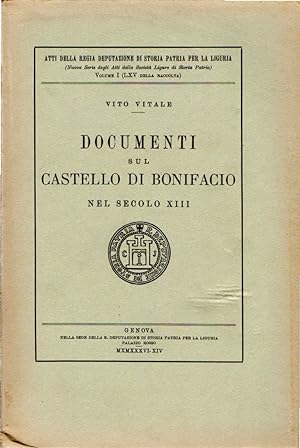 Documenti sul Castello di Bonifacio nel secolo XIII