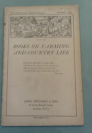 Books on Farming and Country Life [The 998th Caxton Head Catalogue]