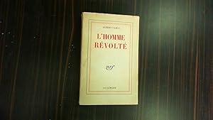 Imagen del vendedor de L'homme rvolt, Gallimard, Paris 1951 a la venta por JLG_livres anciens et modernes