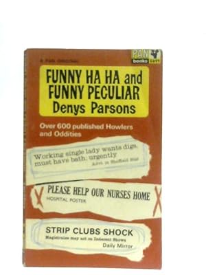 Bild des Verkufers fr Funny Ha Ha and Funny Peculiar zum Verkauf von World of Rare Books