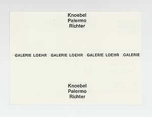 Exhibition postcard: Knoebel, Palermo, Richter (23 April-14 June 1975)