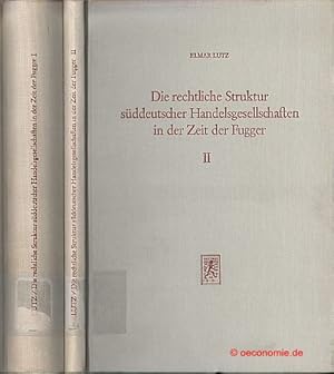 Image du vendeur pour Die rechtliche Struktur sddeutscher Handelsgesellschaften in der Zeit der Fugger. I. Darstellung; II. Urkunden. Schwbische Forschungsgemeinschaft bei der Kommission fr Bayerische Landesgeschichte, Reihe 4, Band 16; Studien zur Fuggergeschichte, Band 25. mis en vente par Antiquariat Hohmann