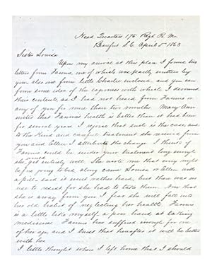 Seller image for Autograph Letter from E. B. Dreher to his Sister. Return address is Headquarters 176 Regt, Pa. Ma., Beaufort, S.C. for sale by McBlain Books, ABAA
