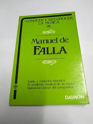 Imagen del vendedor de Manuel de Falla a la venta por Libros Ambig