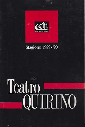 Tito Andronico. [Opuscolo del programma, eti Stagione 1989-90]. Dal 1 dicembre, regia: Peter Stei...