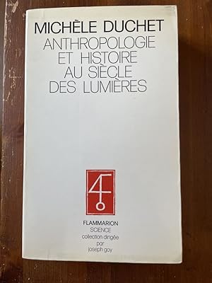 Image du vendeur pour Anthropologie et histoire au sicle des lumires mis en vente par Librairie des Possibles