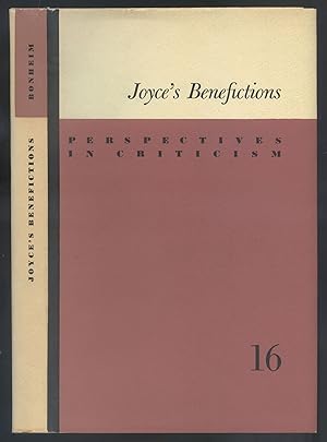 Seller image for Joyce's Benefictions (Perspectives in Criticism: 16) for sale by Between the Covers-Rare Books, Inc. ABAA