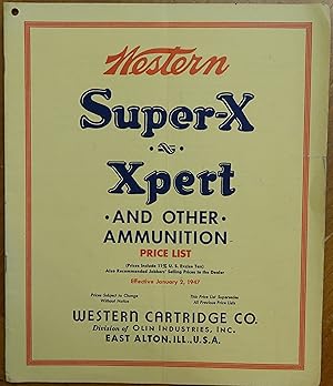 Image du vendeur pour Western Super-X, Xpert and Other Ammunition Price List mis en vente par Faith In Print