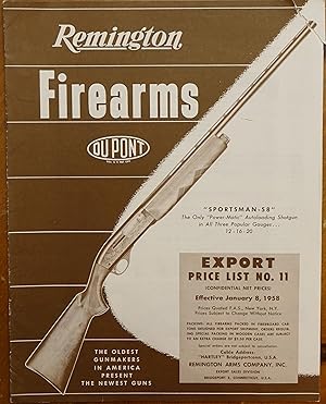 Seller image for Remington Firearms Export Price List No. 11 (January, 1958) for sale by Faith In Print