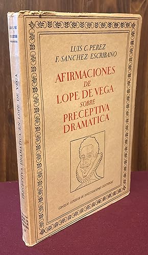 Immagine del venditore per Afirmaciones de Lope de Vega sobre preceptiva dramatica venduto da Palimpsest Scholarly Books & Services