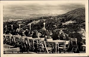 Ansichtskarte / Postkarte Wien 19 Döbling Österreich, Kahlenberg, Cobenzl u. Schneeberg, Blick vo...