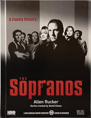 Seller image for Original The Sopranos: A Family History bookstore standee poster for the Allen Rucker book based on the HBO television series for sale by Royal Books, Inc., ABAA
