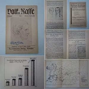 Seller image for Volk und Rasse. Illustrierte Monatsschrift Fr deutsches Volkstum, Rassenkunde und Rassenpflege. Zeitschrift des Reichsausschusses fr Volksgesundheitsdienst und der Deutschen Gesellschaft fr Rassenhygiene der Nordischen Bewegung, herausgegeben im Auftrage des Nordischen Ringes. Heft 4 vom 9. Jahrgang Ostermond (April) 1934 * aus dem Besitz von E r n s t R  d i n for sale by Galerie fr gegenstndliche Kunst