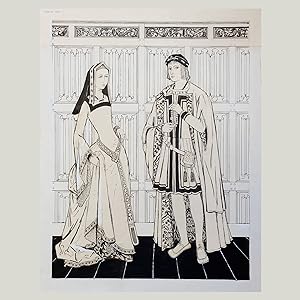 Imagen del vendedor de Original drawing by Margot Hamilton Hill depicting fashions from the reign of Henry VII, 1500 a la venta por Beaux Books, ABA, ILAB