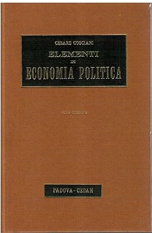 Imagen del vendedor de Elementi di economia politica a la venta por Books di Andrea Mancini