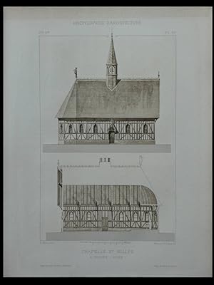 ENCYCLOPEDIE D'ARCHITECTURE n°11 1888 TROYES, CHAPELLE SAINT GILLES