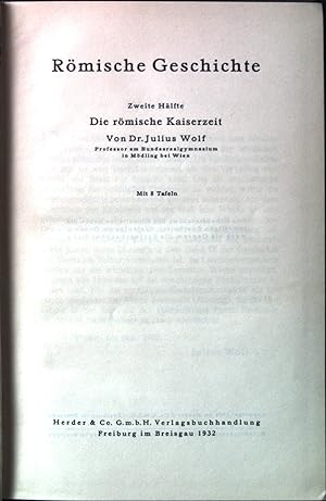 Seller image for Rmische Geschichte; Zweite Hlfte: Die rmische Kaiserzeit. Geschichte der fhrenden Vlker, Bd. 7. for sale by books4less (Versandantiquariat Petra Gros GmbH & Co. KG)