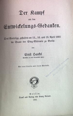 Bild des Verkufers fr Der Kampf um den Entwicklungs-Gedanken. zum Verkauf von books4less (Versandantiquariat Petra Gros GmbH & Co. KG)