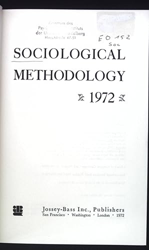 Bild des Verkufers fr Sociological methodology, 1972 zum Verkauf von books4less (Versandantiquariat Petra Gros GmbH & Co. KG)