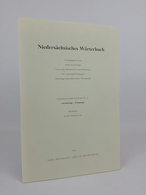 Imagen del vendedor de Niederschsisches Wrterbuch. Lieferung 28 (IV, 4): verrtterig - Fettmops. a la venta por ANTIQUARIAT Franke BRUDDENBOOKS