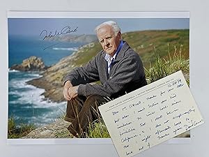 SIGNED PHOTOGRAPH ON THE CORNISH COAST - WITH NOTECARD