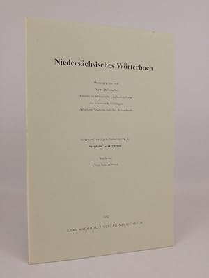 Imagen del vendedor de Niederschsisches Wrterbuch. Lieferung 27 (IV 3): vergeten - verrotten. a la venta por ANTIQUARIAT Franke BRUDDENBOOKS