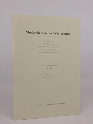 Imagen del vendedor de Niederschsisches Wrterbuch. Lieferung 25 (IV 1): Fabel - vel. a la venta por ANTIQUARIAT Franke BRUDDENBOOKS